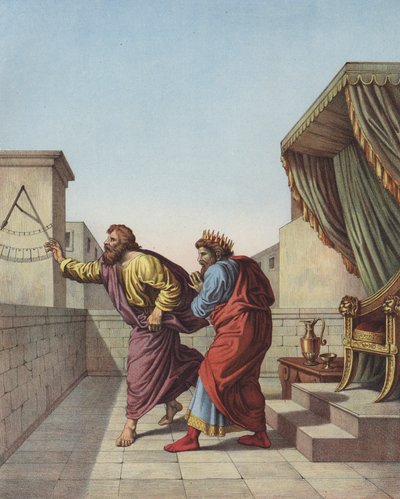Isaïe informant le roi Ézéchias de Juda qu