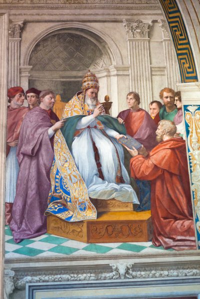 La remise des Décrétales au pape Grégoire IX, vers 1501-1520 - Raphael (1483 1520)