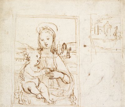 Étude pour une image de la Vierge et l