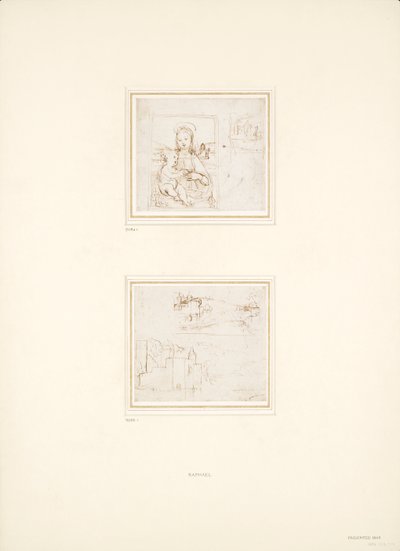 Deux croquis séparés de paysages, 1500-1504 - Raphael