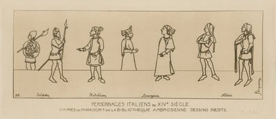 Personnages italiens du 14ème siècle - Raphael Jacquemin