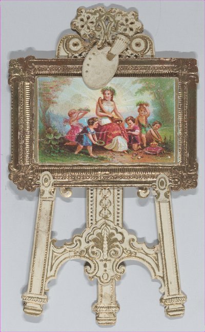 Valentine - Chevalet debout, famille chromolithographiée, 1873 - Raphael Tuck and Sons