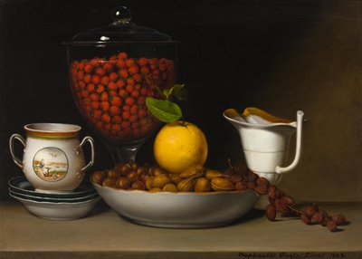 Nature morte - fraises, noix, etc. - Raphaelle Peale