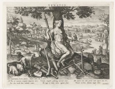Diane comme patronne de la chasse - Raphaël Sadeler (I)