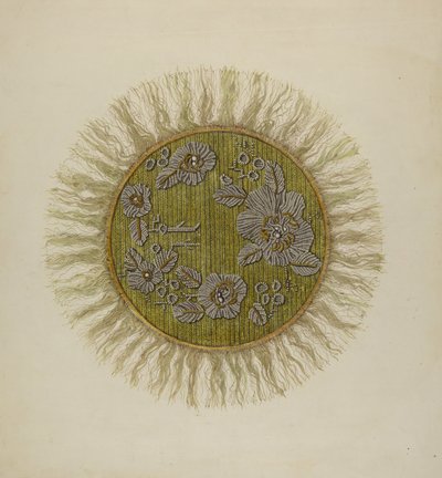 Tapis de lampe perlé, 1940 - Raymond Manupelli