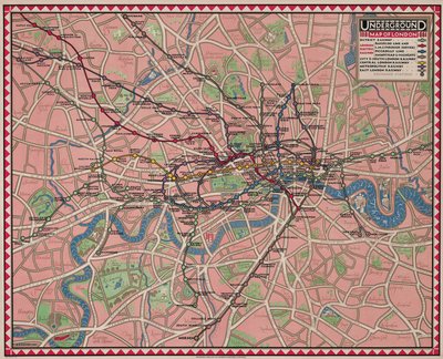 Carte du métro de Londres - Reginald Percy Gossop