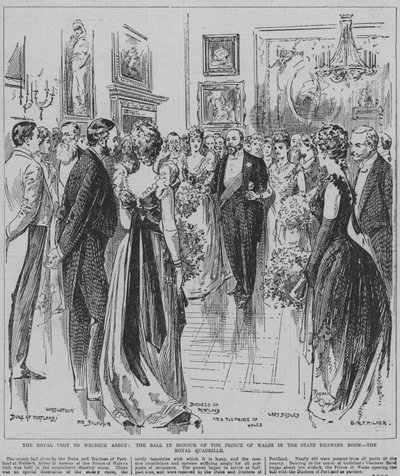 Danse du quadrille royal lors du bal donné en l