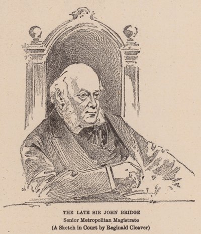 Feu Sir John Bridge (lithographie) - Reginald Thomas Cleaver