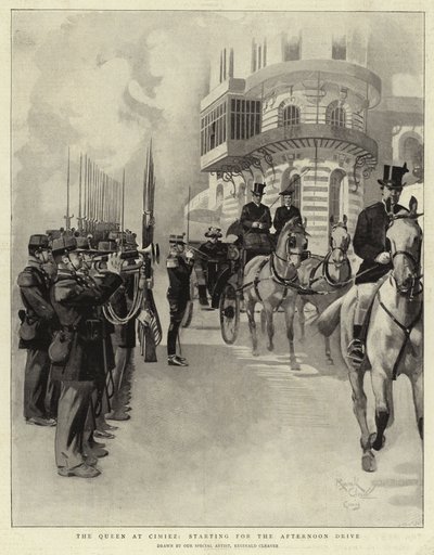 La Reine à Cimiez, au départ de la promenade de l