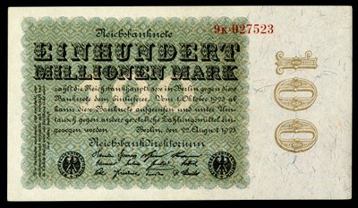 Papiermark de la République de Weimar, époque de l