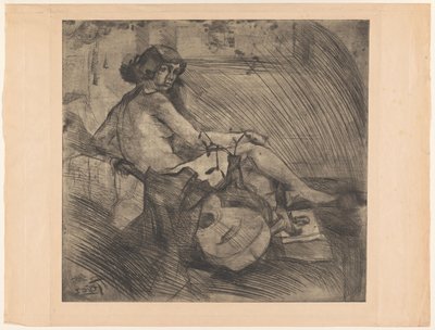 Femme allongée avec guitare - Reijer Stolk