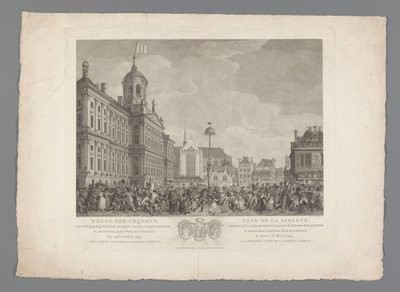 Fête de la Liberté sur la place du Dam à Amsterdam, 4 mars 1795 (Fête de la Liberté, célébrée à l