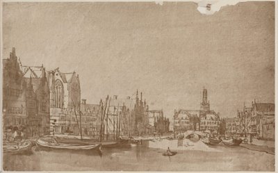 Anonymous Rokin Amsterdam vue vers Damsquare - Rembrandt