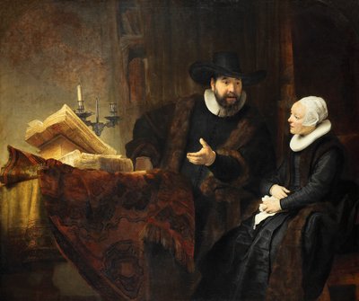 Le prédicateur mennonite Cornelis Claesz Anslo (1592-1646) et son épouse Aeltje Gerritsdr Schouten - Rembrandt