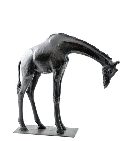Grande girafe avec tête baissée, modelée 1909-10, coulée avant 1913 - Rembrandt Bugatti