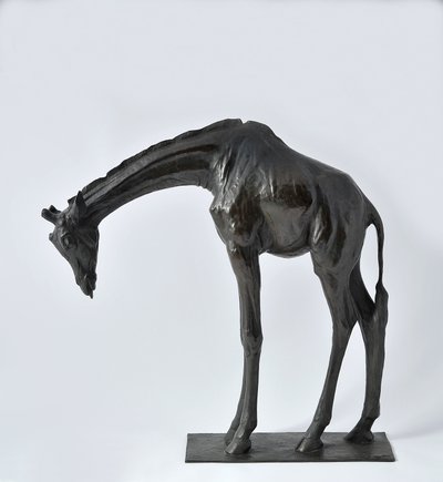 Grande girafe avec tête baissée, modelée 1909-10, coulée avant 1913 - Rembrandt Bugatti