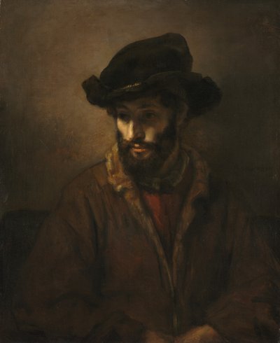 Un homme barbu portant un chapeau, vers 1655-1660 - Rembrandt Harmensz. van Rijn