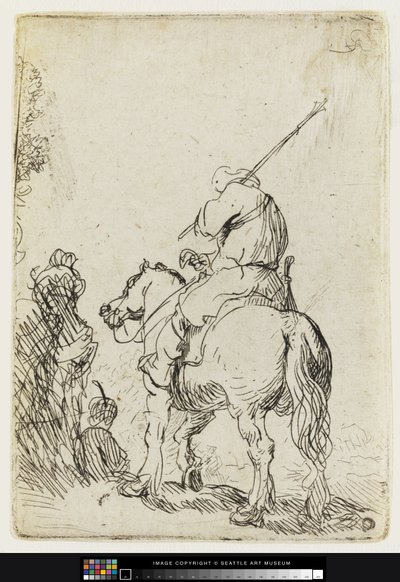 Un soldat turbané à cheval, vers 1632 - Rembrandt van Rijn