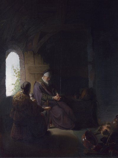 Anna et le vieil Tobit, c.1630 - Rembrandt van Rijn