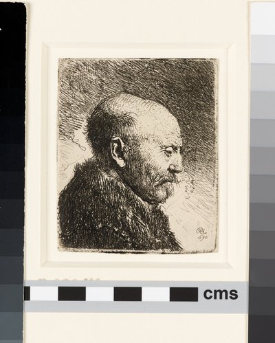 Homme chauve de profil droit : le père de Rembrandt ? - Rembrandt van Rijn