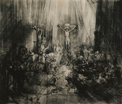 Christ crucifié entre les deux voleurs - "Les Trois Croix", c.1653-1661 - Rembrandt van Rijn