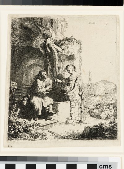Le Christ et la femme de Samarie parmi les ruines - Rembrandt van Rijn