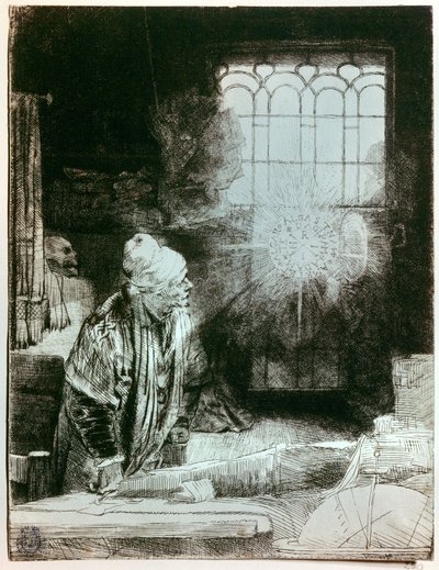 Dr. Faust dans son atelier - Rembrandt van Rijn