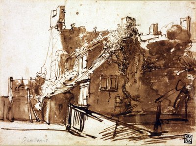 Ferme au soleil - Rembrandt van Rhijn (1606-1669) - 1635-1636 - Rembrandt Harmensz. van Rijn