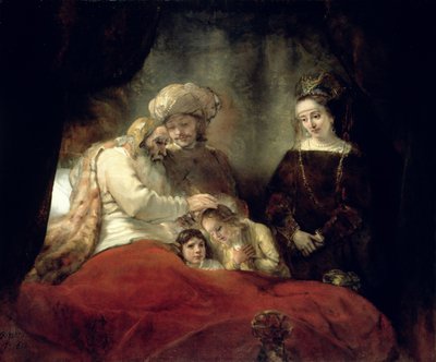 Jacob bénissant les fils de Joseph - Rembrandt van Rijn