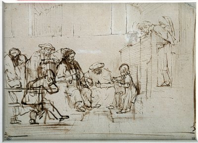Enfant Jésus avec les docteurs - Rembrandt van Rijn