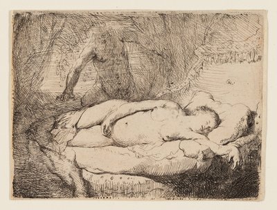 Jupiter et Antiope : Petite plaque, c.1631 - Rembrandt Harmensz. van Rijn