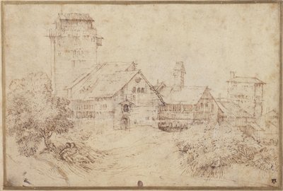 Paysage avec bâtiments et amoureux, après Titien - Rembrandt Harmensz. van Rijn