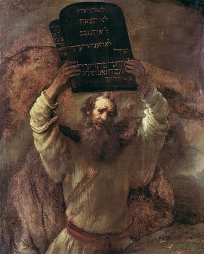 Moïse brisant les Tables de la Loi - Rembrandt van Rijn