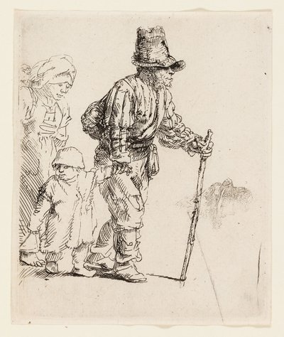 Famille paysanne en déplacement, vers 1652 - Rembrandt Harmensz. van Rijn