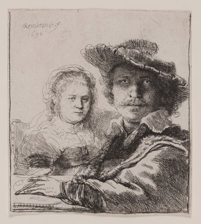 Autoportrait avec Saskia - Rembrandt van Rijn