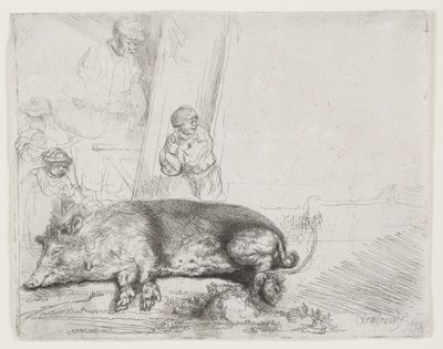 Le cochon - Rembrandt van Rijn