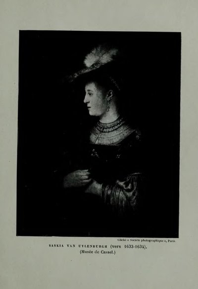 Saskia avec un chapeau rouge - Rembrandt van Rijn