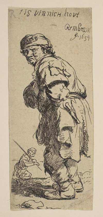 Un paysan criant : T is vinnich kout, 1634 - Rembrandt van Rijn