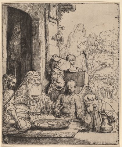 Abraham recevant les Anges - Rembrandt van Rijn