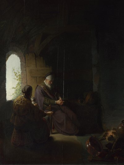 Anna et le Tobit aveugle, vers 1630 - Rembrandt van Rijn