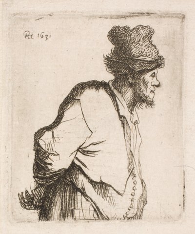 Paysans avec les mains dans le dos - Rembrandt van Rijn