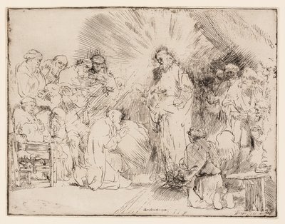 Le Christ apparaissant aux Apôtres - Rembrandt van Rijn