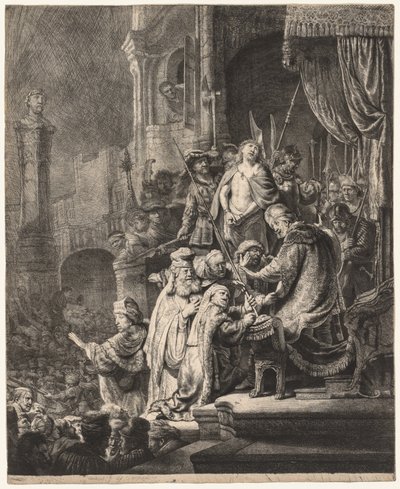 Christ devant Pilate : Grande Plaque, 1636 - Rembrandt van Rijn