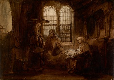 Christ conversant avec Marthe et Marie, vers 1652 - Rembrandt van Rijn