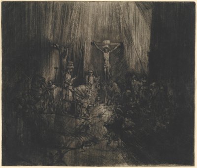 Le Christ crucifié entre les deux larrons (Les trois croix) - Rembrandt van Rijn