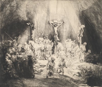 Christ crucifié entre les deux voleurs Les trois croix, 1653 - Rembrandt van Rijn