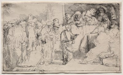 Christ disputant avec les docteurs : une esquisse - Rembrandt van Rijn