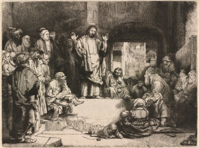Christ Preaching (La petite Tombe) - Rembrandt van Rijn