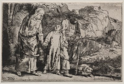 Le Christ revenant du temple avec ses parents, 1654 - Rembrandt van Rijn