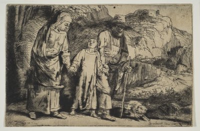 Le Christ entre ses parents, revenant du temple, 1654 - Rembrandt van Rijn